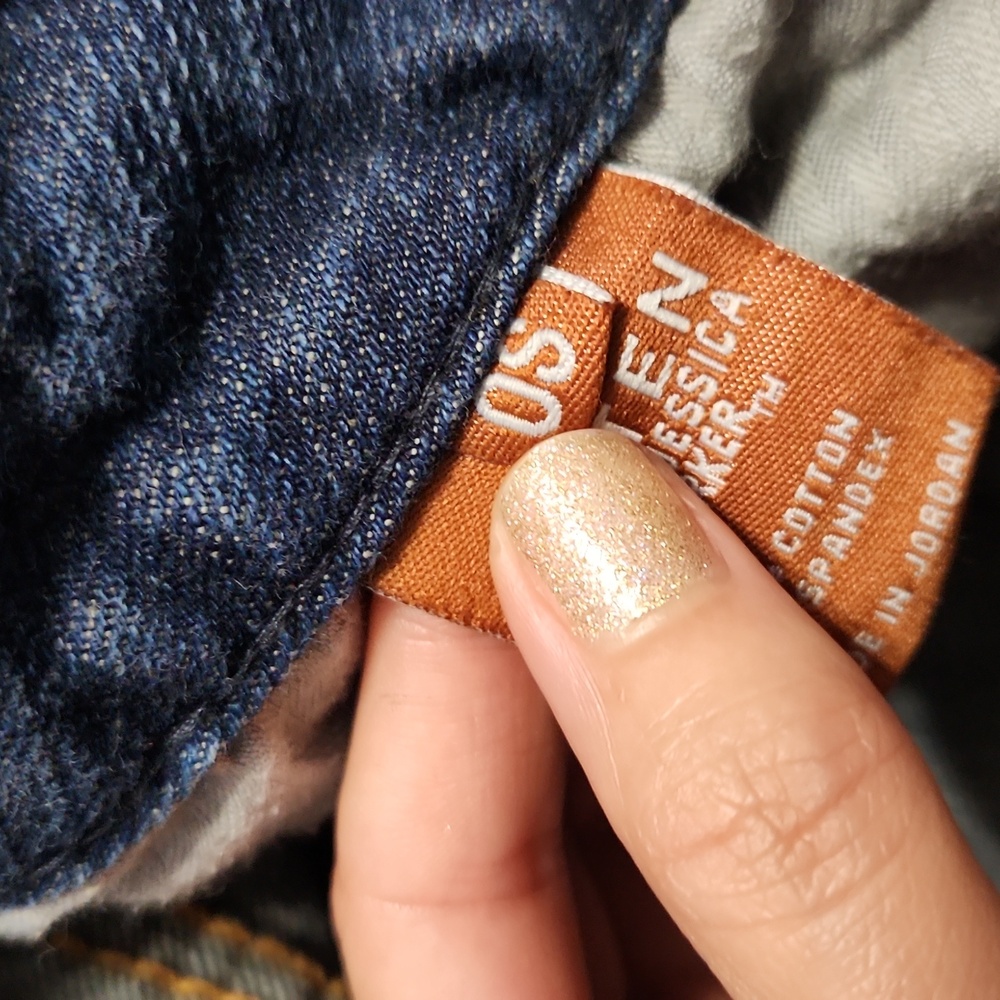 Vintage Y2K Bitten Mid Rise Bootcut Kick Flare Leg Blue Denim Jeans - Picture 9 of 12